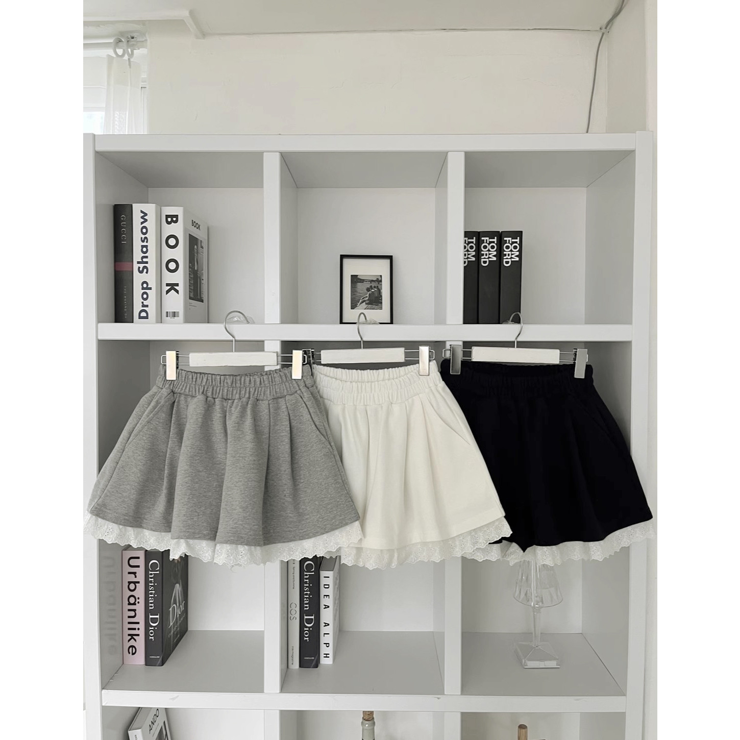 Elastic Lace Trim - Celana Panjang Wanita Model Longgar dengan