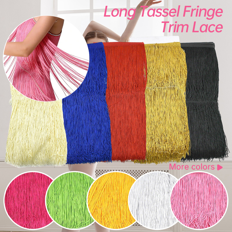 Fringe Ribbon Sewing - Rumbai-rumbai panjang 1-5 meter 50cm, hiasan