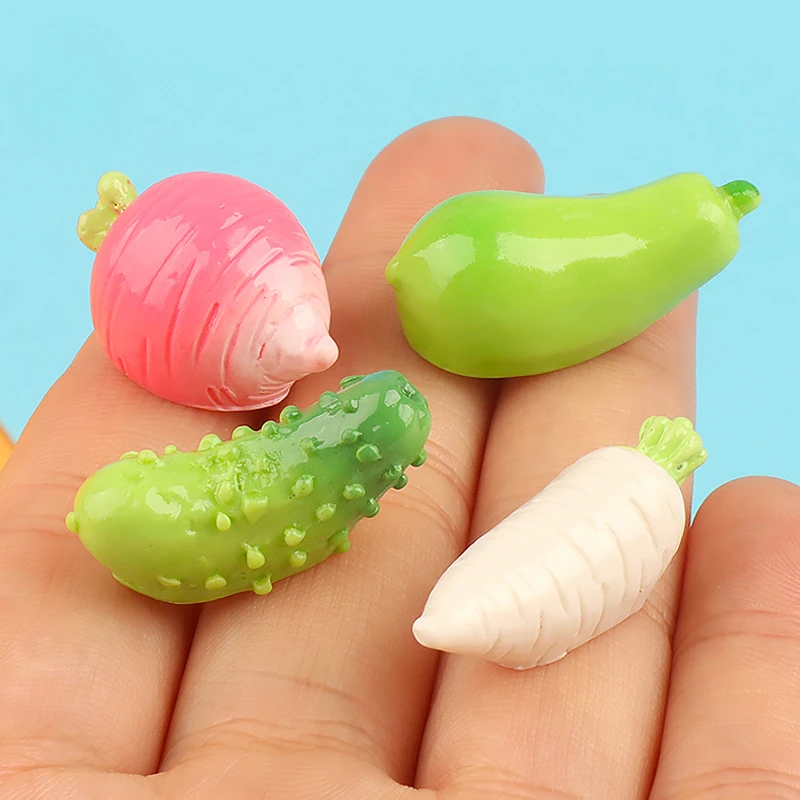 Christmas Craft Embellishment - Bahan Kerajinan Resin Mini Sayuran Kawaii,