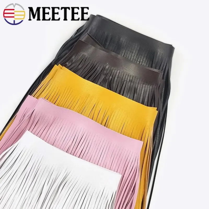 1Meter Meetee Ribbon PU kulit  - Fringe Ribbon Sewing ulasan dan harga