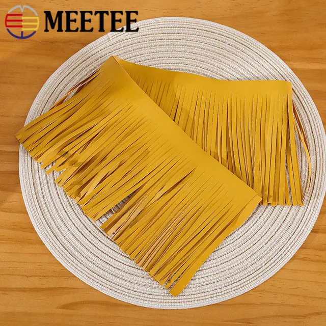 1Meter Meetee Ribbon PU kulit  - Fringe Ribbon Sewing ulasan dan harga